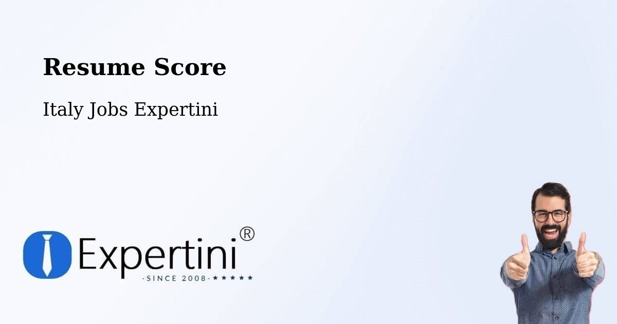 Resume Score - Italy Jobs Expertini